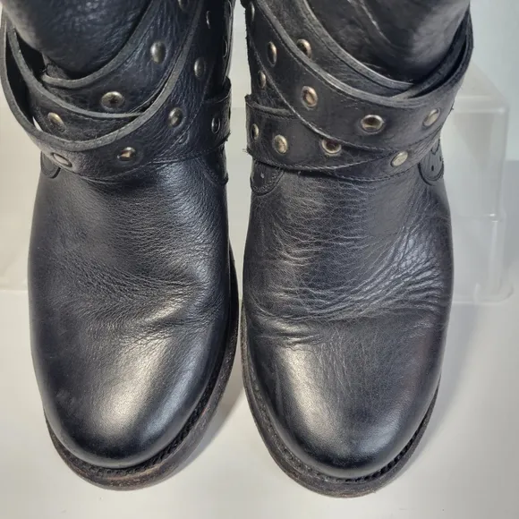 Mens Muro Unique Shoes Black Leather Boots Size Made in Mexico Size 26.5 USA 8