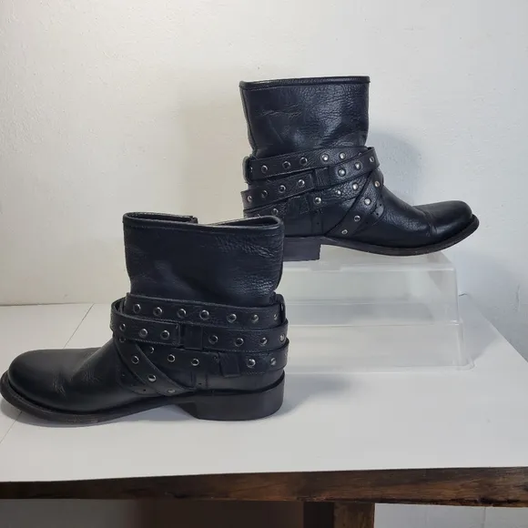 Mens Muro Unique Shoes Black Leather Boots Size Made in Mexico Size 26.5 USA 8