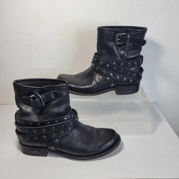Mens Muro Unique Shoes Black Leather Boots Size Made in Mexico Size 26.5 USA 8