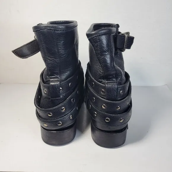 Mens Muro Unique Shoes Black Leather Boots Size Made in Mexico Size 26.5 USA 8