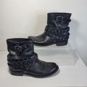 Mens Muro Unique Shoes Black Leather Boots Size Made in Mexico Size 26.5 USA 8