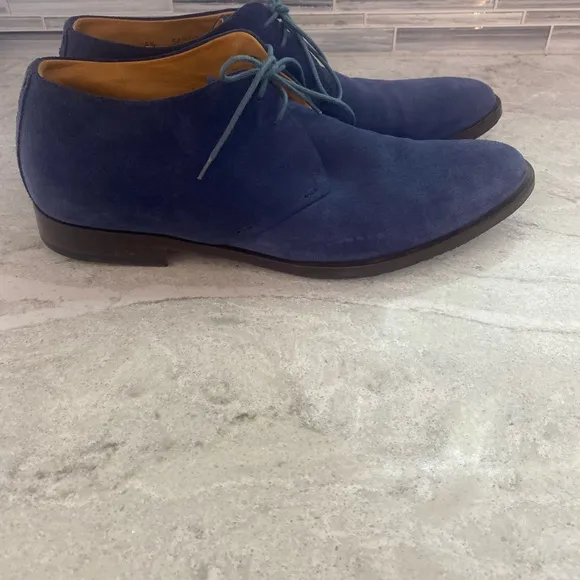Men's Oliver Sweeney Blue Suede Shoes