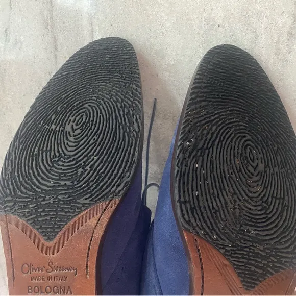 Men's Oliver Sweeney Blue Suede Shoes