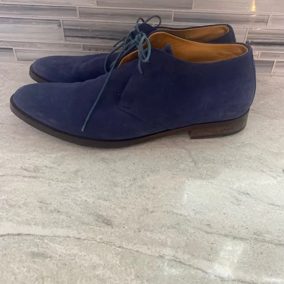 Men's Oliver Sweeney Blue Suede Shoes