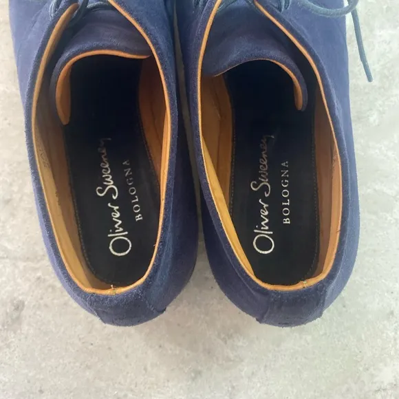 Men's Oliver Sweeney Blue Suede Shoes
