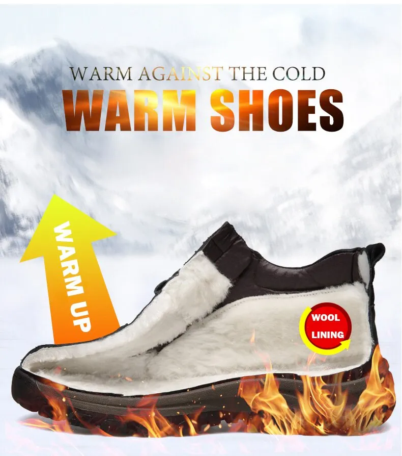 Men's Outdoor Non-Slip Leather Warm Cotton Boots