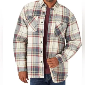 Men's Sherpa Lined Shirt Jacket Light Beige
