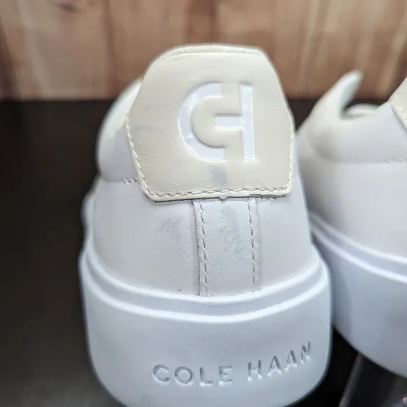 Men's Shoes Cole Haan GRAND CROSSCOURT TRAVELER Leather Sneaker WHITE NWOT 11M