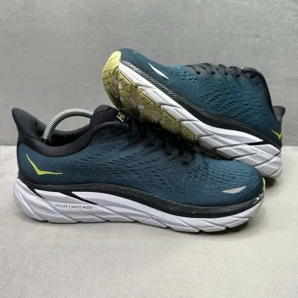 Mens Size 10 (D) Hoka One One Clifton 8 Shoes Blue Coral Athletic Running