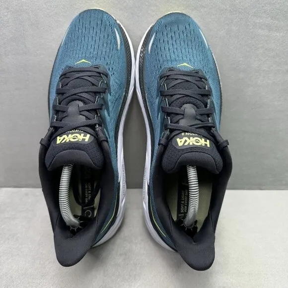Mens Size 10 (D) Hoka One One Clifton 8 Shoes Blue Coral Athletic Running
