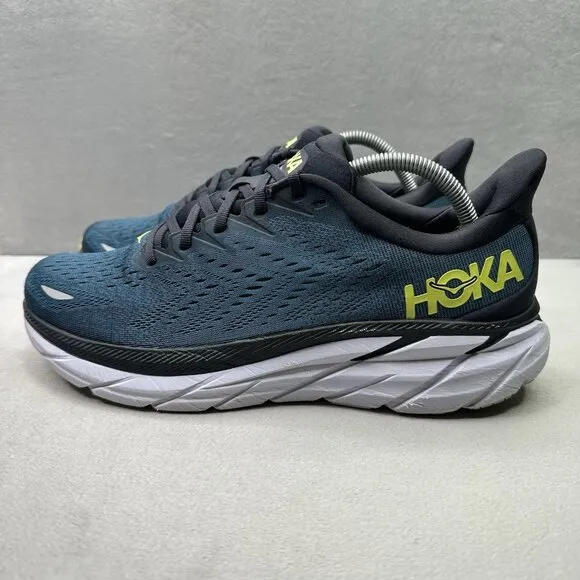 Mens Size 10 (D) Hoka One One Clifton 8 Shoes Blue Coral Athletic Running
