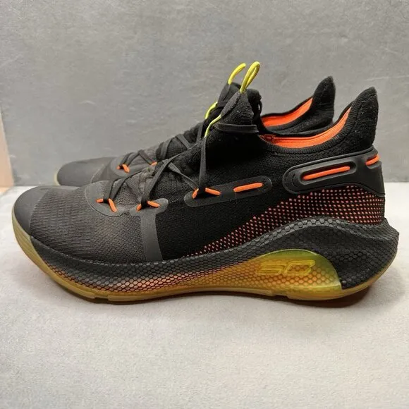 Mens Size 16 Under Armour Curry 6 UA Oakland Fox Theater Basketball Shoes Black