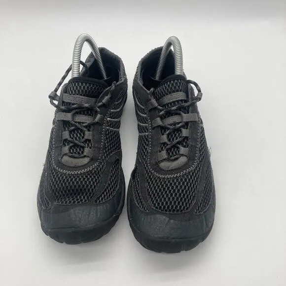 Mens Size 7 Merrell Trail Glove 3 Black Gray Vibram Barefoot Running Shoes
