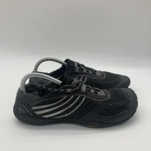 Mens Size 7 Merrell Trail Glove 3 Black Gray Vibram Barefoot Running Shoes