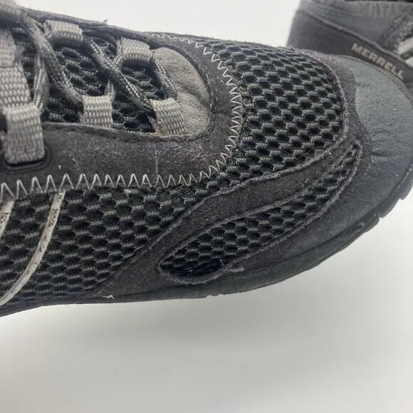 Mens Size 7 Merrell Trail Glove 3 Black Gray Vibram Barefoot Running Shoes