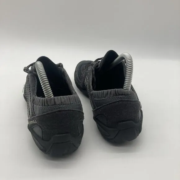 Mens Size 7 Merrell Trail Glove 3 Black Gray Vibram Barefoot Running Shoes