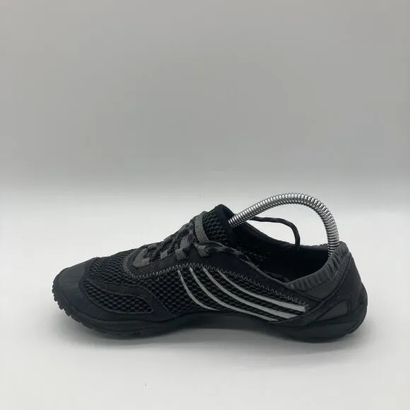 Mens Size 7 Merrell Trail Glove 3 Black Gray Vibram Barefoot Running Shoes