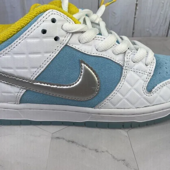 Mens Size 8 Nike Dunk Low SB Lagoon Pulse FTC DH7687-400 Blue White Yellow New
