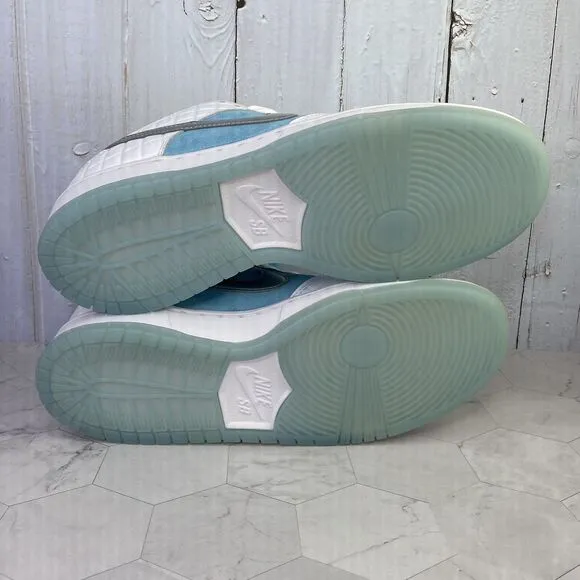 Mens Size 8 Nike Dunk Low SB Lagoon Pulse FTC DH7687-400 Blue White Yellow New