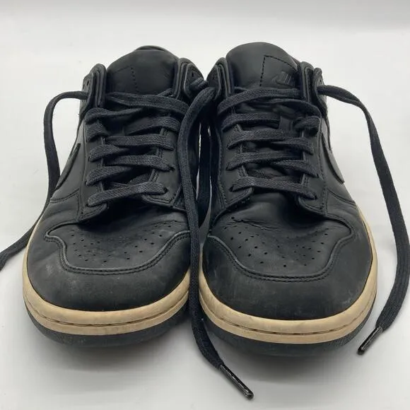Mens Size 8 NikeLab Dunk Lux Low Black Thick Leather Skate Sneakers Shoes Rare