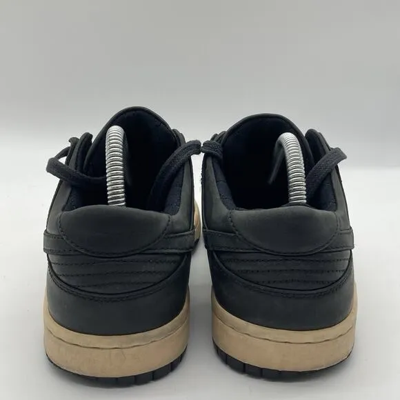 Mens Size 8 NikeLab Dunk Lux Low Black Thick Leather Skate Sneakers Shoes Rare