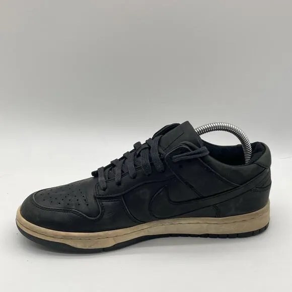 Mens Size 8 NikeLab Dunk Lux Low Black Thick Leather Skate Sneakers Shoes Rare