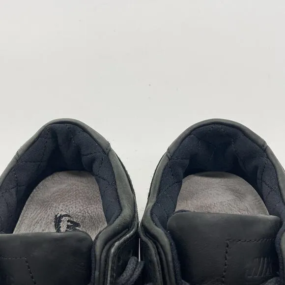 Mens Size 8 NikeLab Dunk Lux Low Black Thick Leather Skate Sneakers Shoes Rare