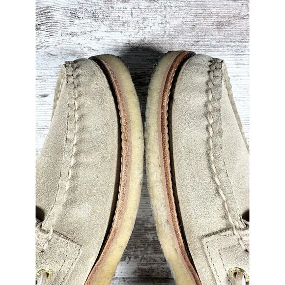 Men's Sperry Gold Cup Beige Suede Boat Shoes Sz 13M