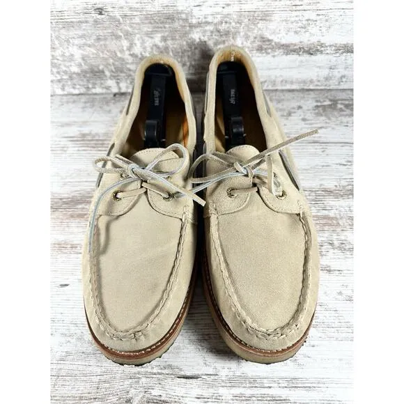 Men's Sperry Gold Cup Beige Suede Boat Shoes Sz 13M