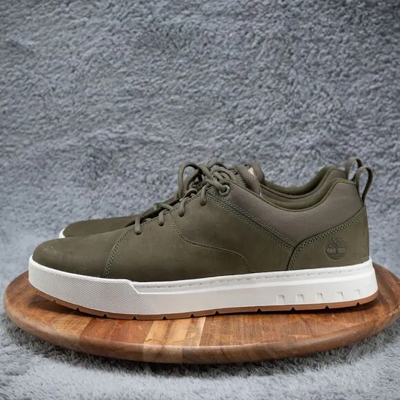 Men's Timberland Maple Grove Oxford Sneaker Dark Green Nubuck Size 11.5