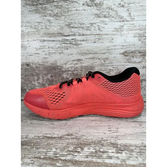 Men's Under Armour Charged Bandit Trail Infrared Red Trail Running Shoes Sz 10