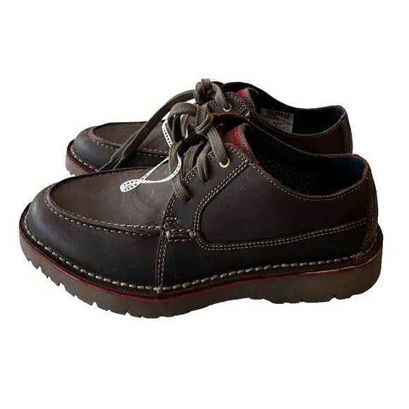 Men's Clarks Vargo Vibe Lace Up Leather Derby Oxford Shoes Size 7 NEW Dark Brown