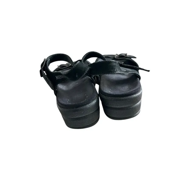 Mephisto Comfort Sandals Womens Suede Leather Open Toe Slingback Size 8 38 Wedge