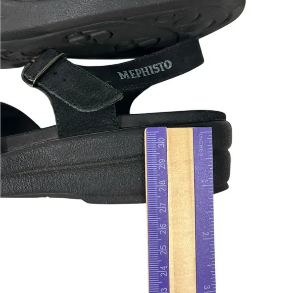 Mephisto Comfort Sandals Womens Suede Leather Open Toe Slingback Size 8 38 Wedge