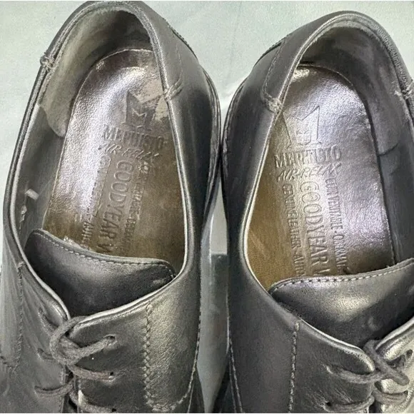 Mephisto Goodyear Welt Air Relax Men's Comfort Dress Shoes Size 10 Leather Black