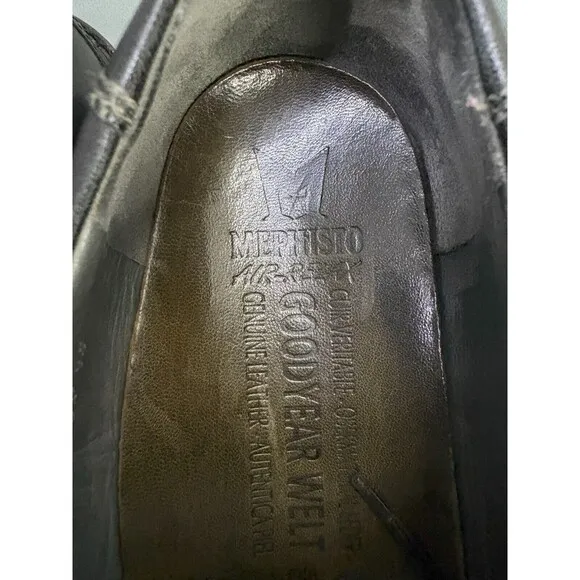 Mephisto Goodyear Welt Air Relax Men's Comfort Dress Shoes Size 10 Leather Black