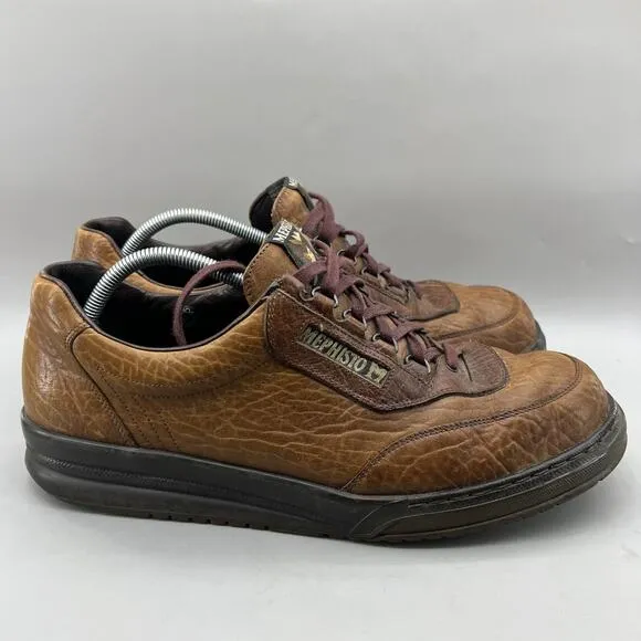 Mephisto Match Oxford Men Size 13 Brown Leather Lace Up Casual Comfort Low Shoes