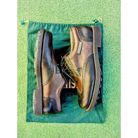 Mephisto Multi-Grip Wingtip GTX Waterproof Golf Cleats/Shoes Mens Sz 8 EUC