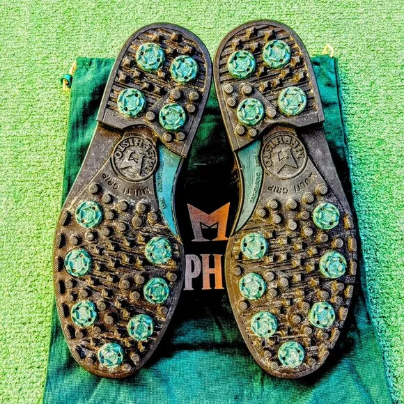 Mephisto Multi-Grip Wingtip GTX Waterproof Golf Cleats/Shoes Mens Sz 8 EUC