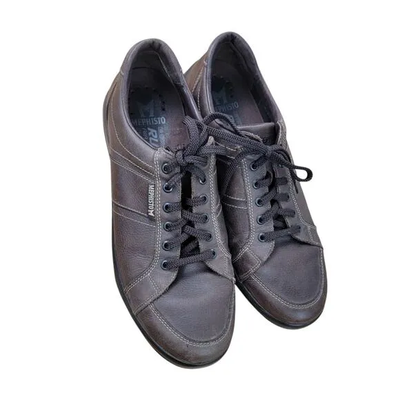 Mephisto Runoff Air Jet System Mens Size 12 Brown Leather Lace Up Sneaker Shoes