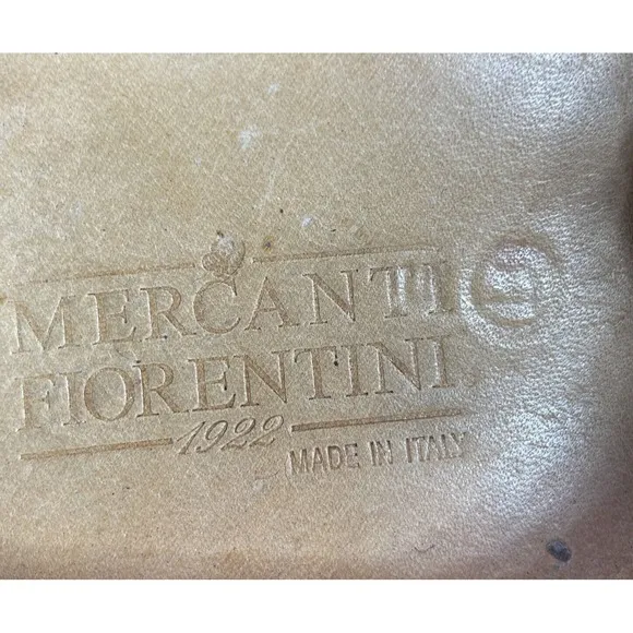 Mercanti Fiorentini Men's Burgundy Leather &amp; Deerskin Oxfords Size 11.5 Italy