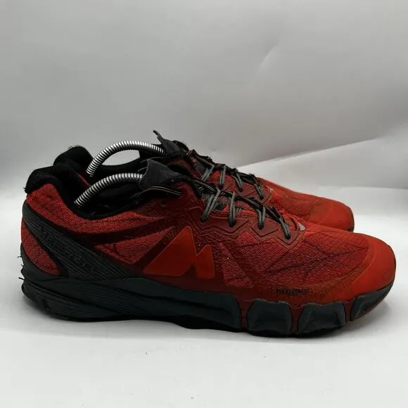 Merrell Agility Peak Mens 11.5 Orange Flex Connect Trail Running Shoes J37705