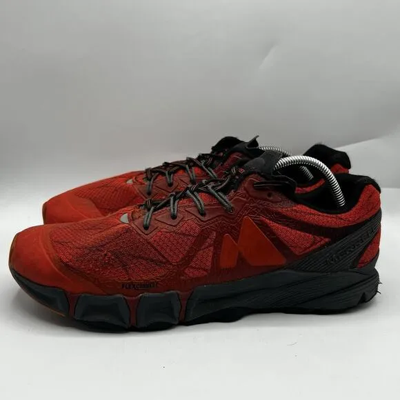 Merrell Agility Peak Mens 11.5 Orange Flex Connect Trail Running Shoes J37705