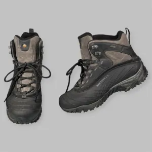 MERRELL ISOTHERM 8 Waterproof Mens 12 Black/Shadow Vibram Boots Shoes Primaloft