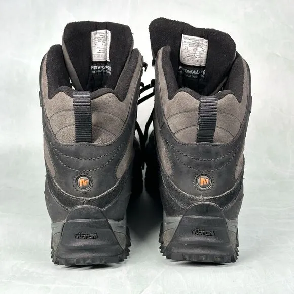 MERRELL ISOTHERM 8 Waterproof Mens 12 Black/Shadow Vibram Boots Shoes Primaloft