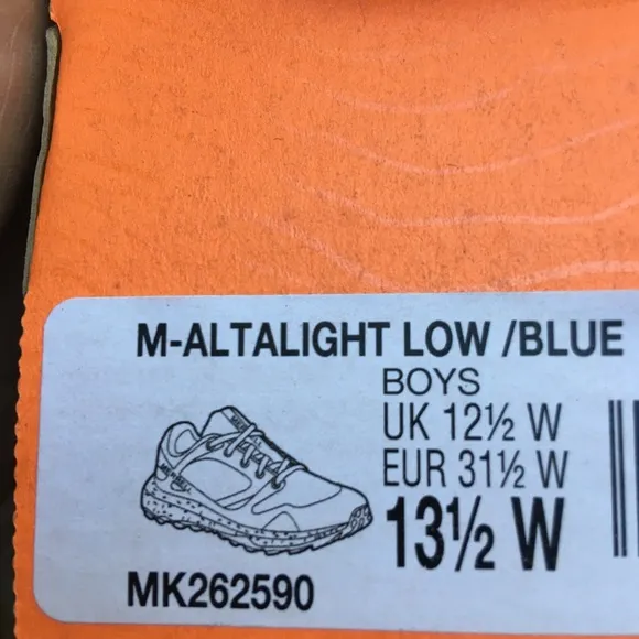 Merrell Kids hiking shoes Altalight size 13.5 W toddler