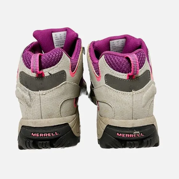 MERRELL KID'S PALOMA/BERRY MOAB 2 MID WATERPROOF BOOT PALOMA/BERRY SIZE 5.5M