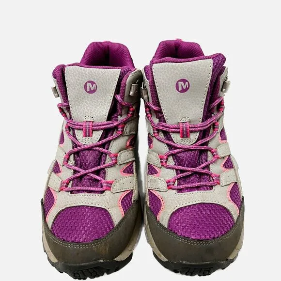MERRELL KID'S PALOMA/BERRY MOAB 2 MID WATERPROOF BOOT PALOMA/BERRY SIZE 5.5M