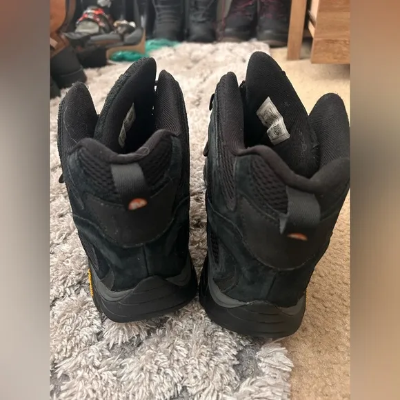 Merrell MOAB 2 Men's Size 12 Shoes Black Mesh Waterproof Hiking Sneakers Vibram
