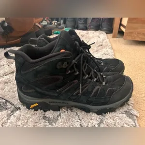 Merrell MOAB 2 Men's Size 12 Shoes Black Mesh Waterproof Hiking Sneakers Vibram